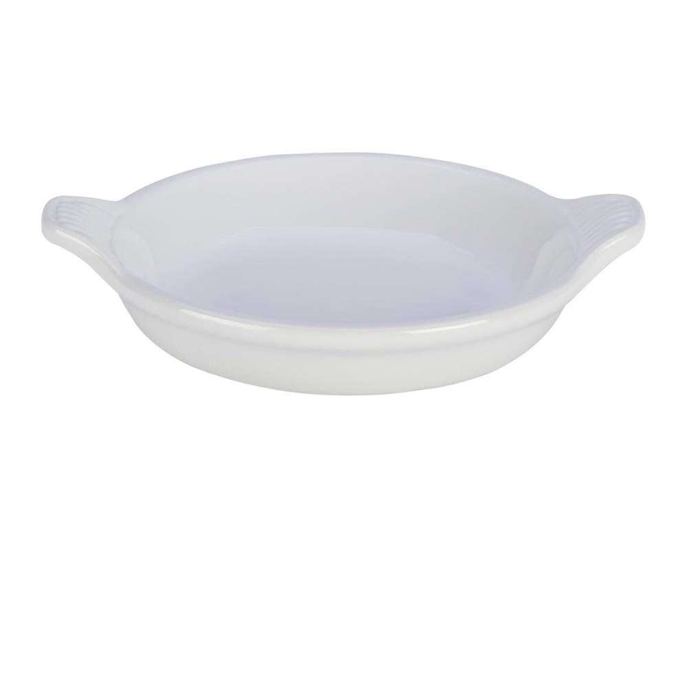 NEW IN BOX Le Creuset Round Heritage Baking Dish in White